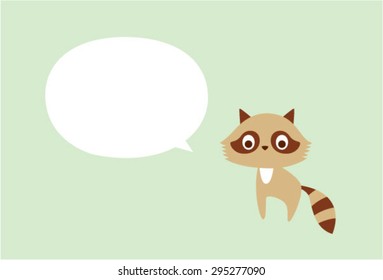 cute little raccoon message