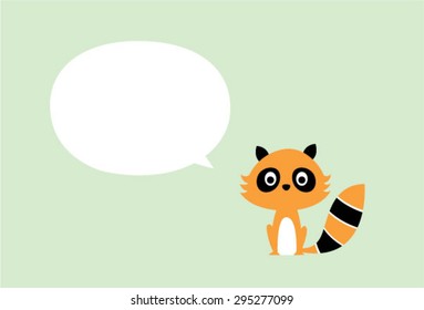 cute little raccoon message