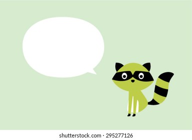 cute little raccoon message