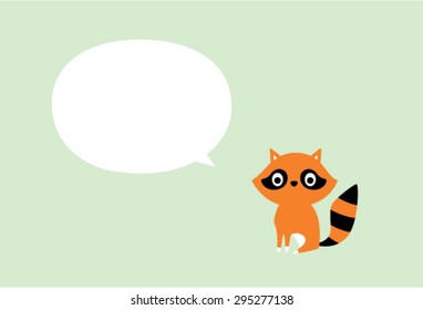 cute little raccoon message
