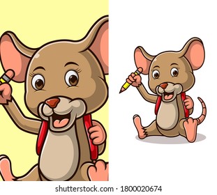 Cute little Rat cartoon character.
