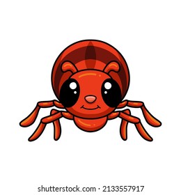 Cute little red ant cartoon