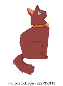 cute little red cat character
