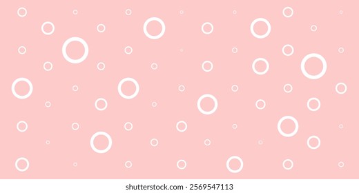 Cute little rings, bubbles in background. Festive cover. Gift wrapping. Vector illustration.