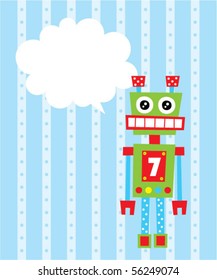 cute little robot message