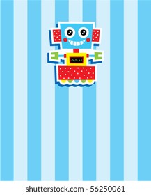 cute little robot tag