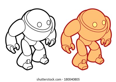 Cute Little Robot Vector