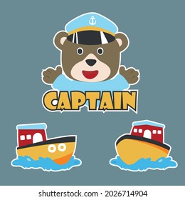 Cute little sailor vector illustration with cartoon style. Creative vector childish background for fabric, textile, nursery wallpaper, poster, card, brochure. and other decoration.