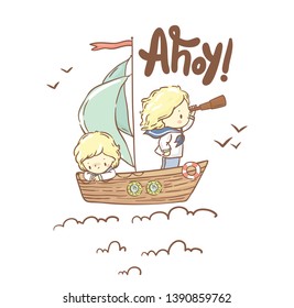 Cute little sailors/ funny sea adventure