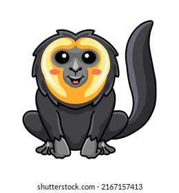 Cute Little Saki Monkey Cartoon