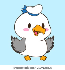 linda ilustración vectorial de gaviota