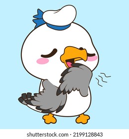 cute little seagull vector illustration