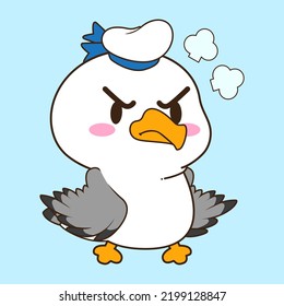 cute little seagull vector illustration