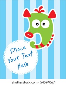 cute little seahorse greeting card
