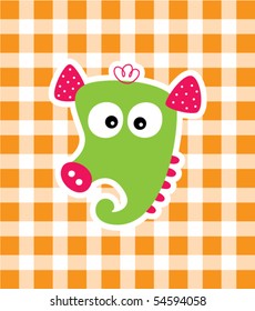 cute little seahorse tag