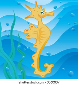 cute little seahorse (vector version)