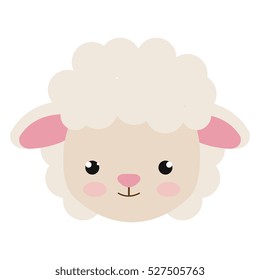 cute little sheep animal character