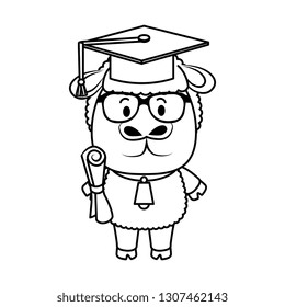 cute little sheep character