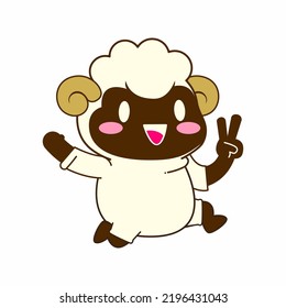 cute little sheep vector illustration, sheep vector