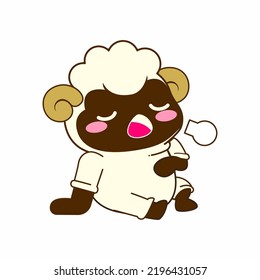 cute little sheep vector illustration, sheep vector