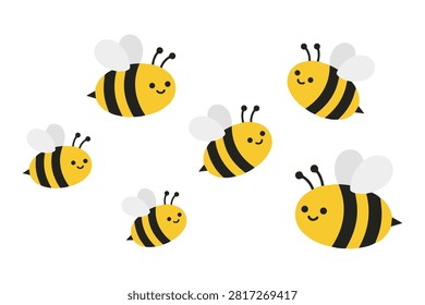 cute little simple bee cartoon