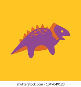 cute little simple vector dinosaur illustration 