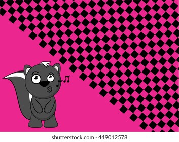 cute little skunk cartoon expression background in vector format 