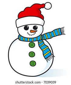 cute little snowman, vector version