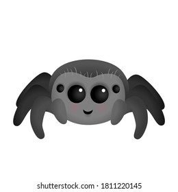 Cute little spider halloween cartoon character