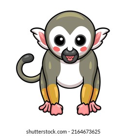 Cute little squirrel monkey cartoon