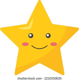 Cute Little Star Smiling Face Stock Vector (royalty Free) 2210550035 