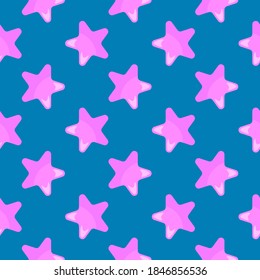 Pequeñas estrellas, sin fisuras en fondo azul.