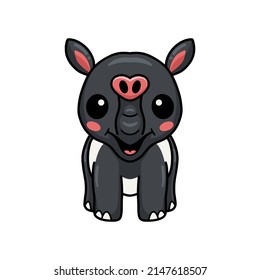 Cute little tapir cartoon character