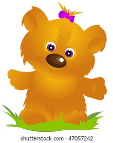 Cute little Teddy bear. vector file