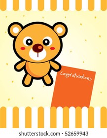 cute little teddy tag