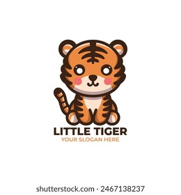 Cute Little Tiger Logo Design