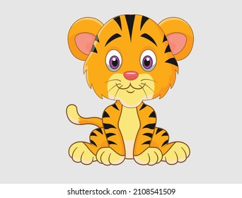 Pequeño retrato de tigre, Vector de calidad superior