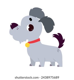 Cute Little Toto Puppy as Fairy Tale Character Vector Illustration