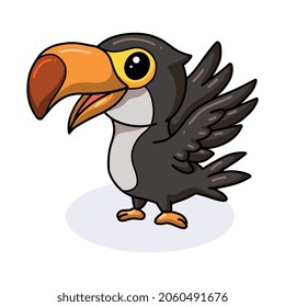 Cute little toucan bird cartoon