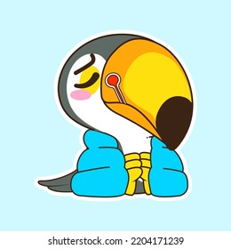 cute little toucan vector illustration