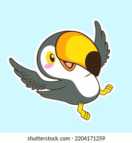 cute little toucan vector illustration