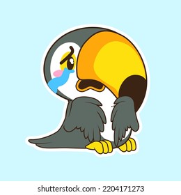 cute little toucan vector illustration