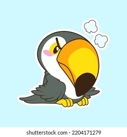 cute little toucan vector illustration