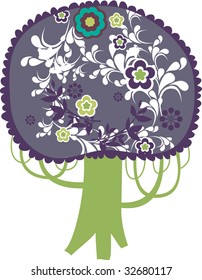 design de árvore pequena bonito