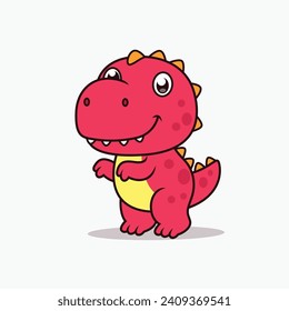 Cute little t-rex, dinosaurs cartoon-illustration.eps