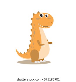 cute little tyranosaurus rex vector cartoon illustration