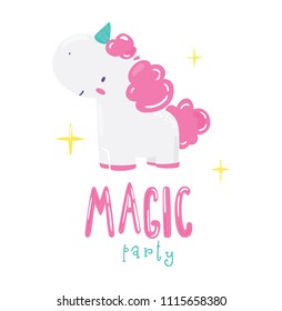 Cute little unicorn logotype