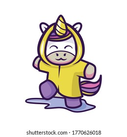 Cute little unicorn mascot design