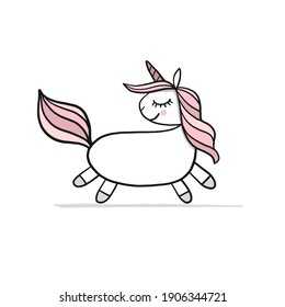 Cute little unicorn for your design. Vector illustration