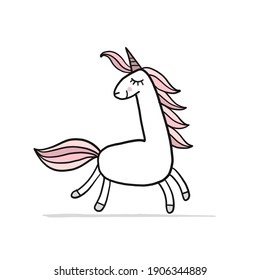 Cute little unicorn for your design. Vector illustration